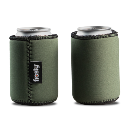 Plain black can cooler.