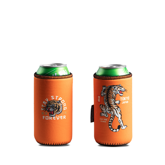 Tattoo Tiger 440ml can sleeve cooler.