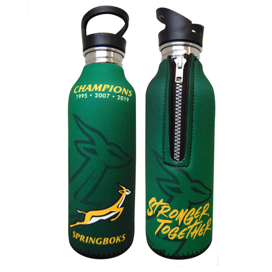 Springbok Champions Hydration Cooler with S/Steel Bottle 750ml
