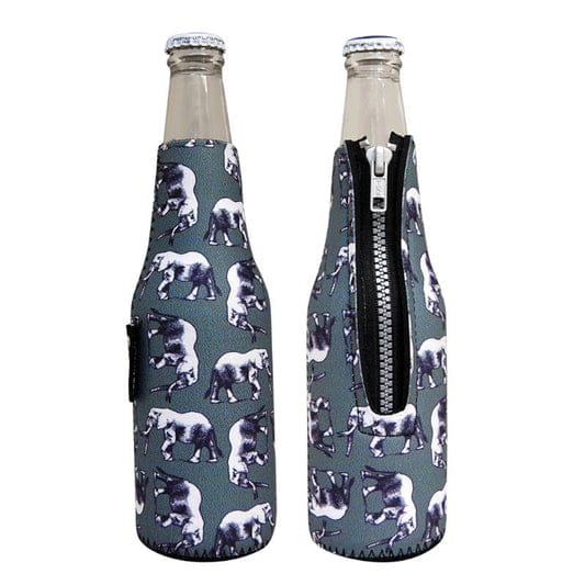 Safari Zebra beer zip cooler sleeve