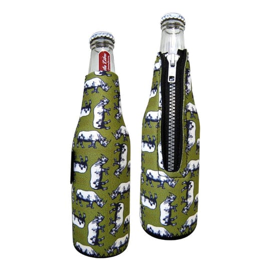 Safari beer zip cooler sleeves