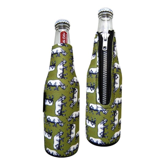 Safari Zebra beer zip cooler sleeve