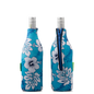 Blue Hibiscus Zipped Wine Cooler Sleeve