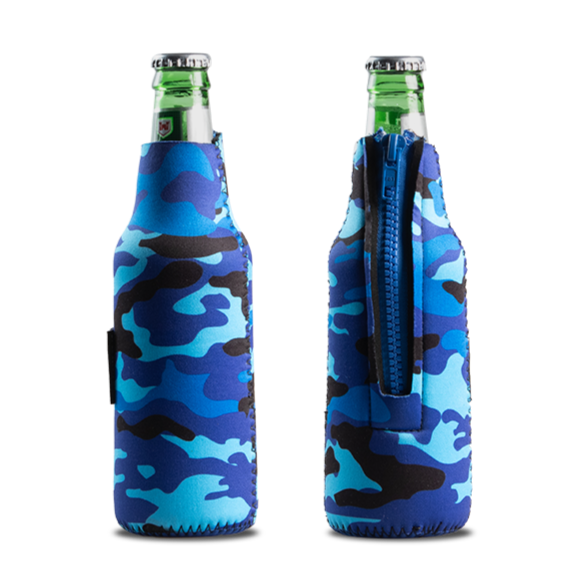 Blue camo beer cooler