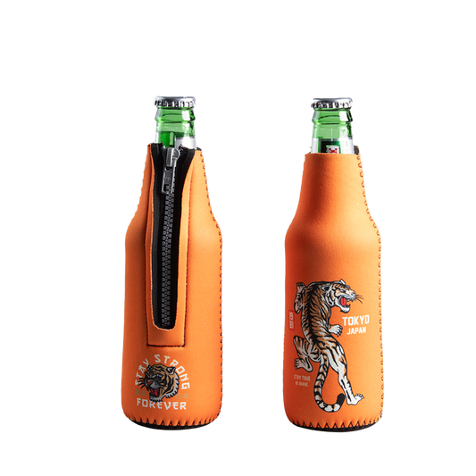 Tattoo Tiger beer cooler sleeve