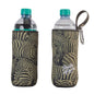 Frosty Zebra Khaki Neoprene Buddy Bottle Cooler Sleeves with Carabena