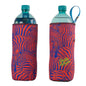 Frosty zebra orange 1L water bottle neoprene sleeve