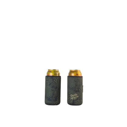 Frosty Zebra Print Neoprene 440ml Can Cooler Sleeve