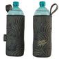 Frosty Zebra Olive Neoprene 1L Bottle Cooler Sleeve with Carabena
