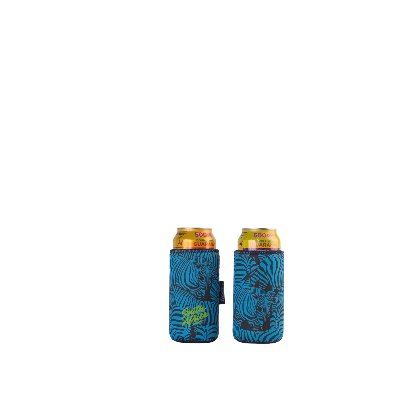 Frosty Zebra Print Neoprene 440ml Can Cooler Sleeve