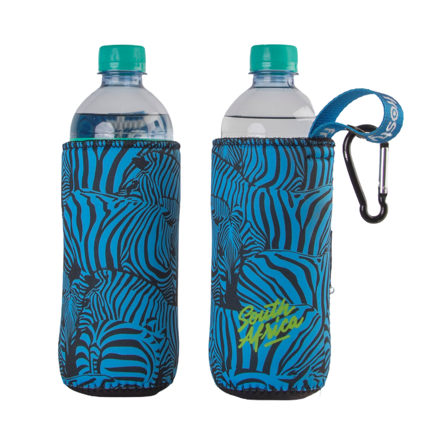Frosty Zebra Blue Buddy Bottle Neoprene Cooler Sleeve