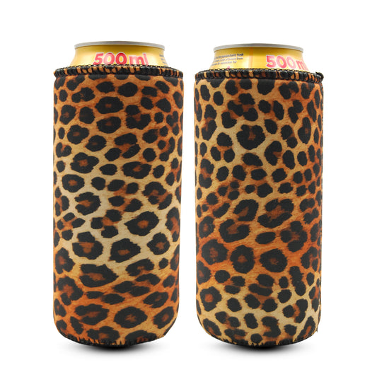 Leopard Print Man Can Cooler 500ml