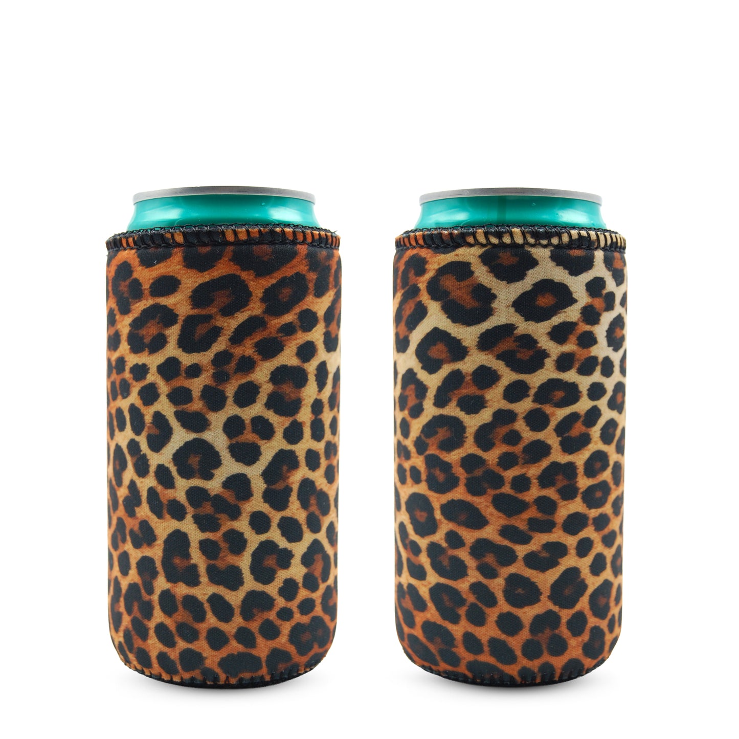 Leopard Print Slim Can Cooler 300ml