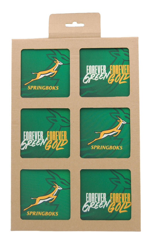 Springboks Forever Green Coasters