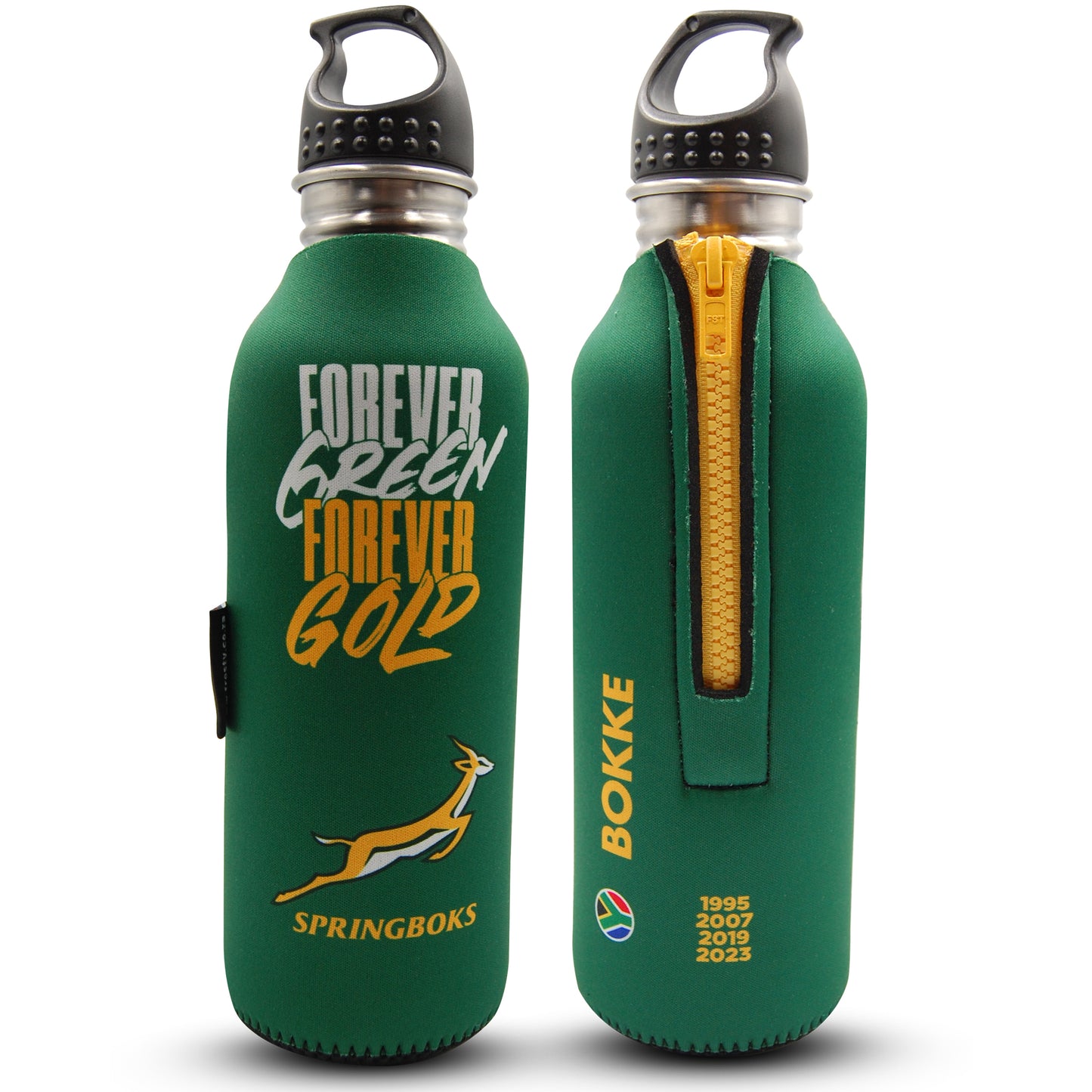 Springboks Forever Green Hydration Cooler with S/Steel Bottle 750ml