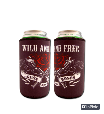 Tattoo Guns & Roses Wild & Free Can Cooler 440ml