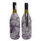 Zebra print neoprene wine cooler sleeves