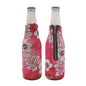 Hibiscus Beer Bottle Sleeve with Zip
