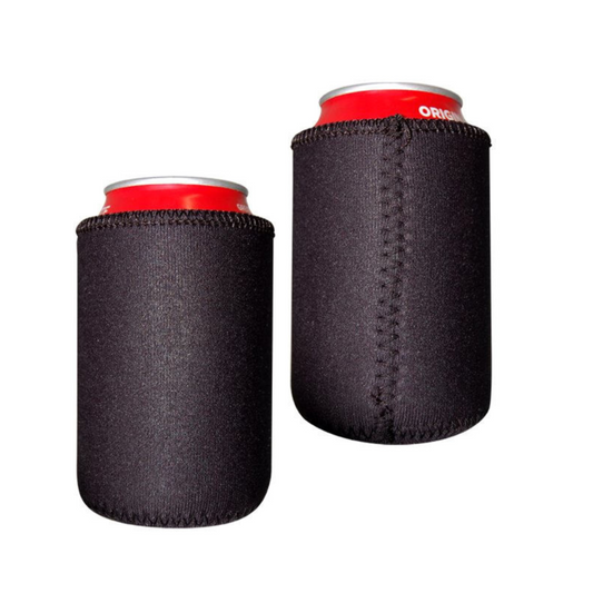 Plain black can cooler