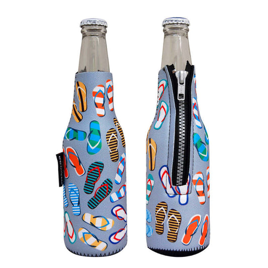 flip flop theme beer bottle sleeves.